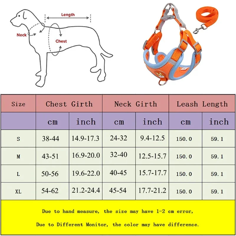 DOG HARNESS WITH LEASH